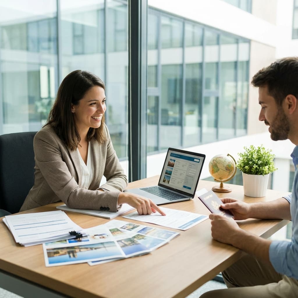 Medical tourism coordinator assisting with visa and travel documentation